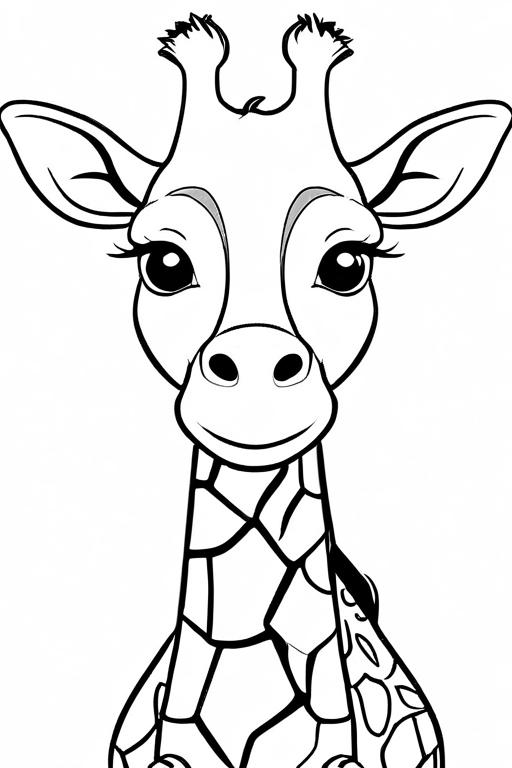 Giraffe Coloring Page 10 for Kids