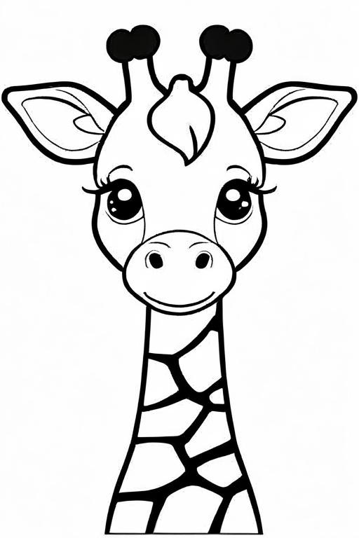 Giraffe Coloring Page 5 for Kids