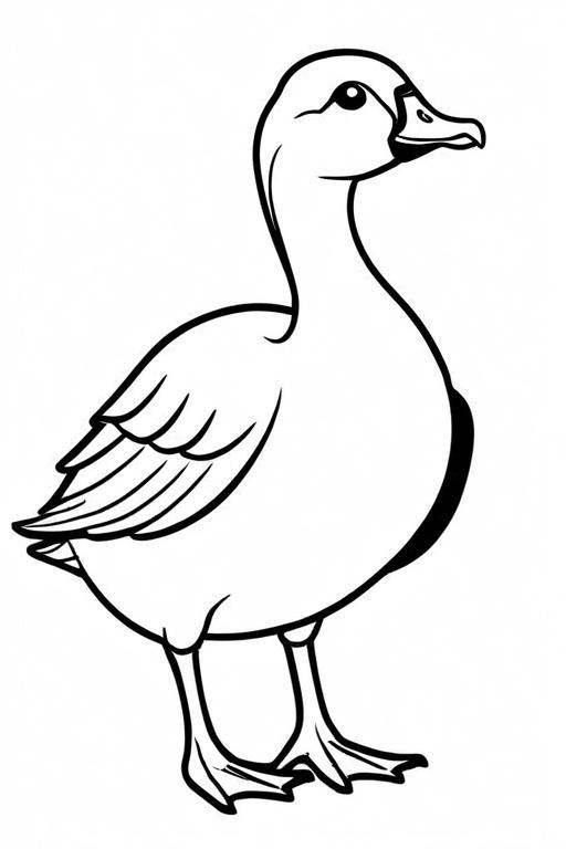 Goose Coloring Page 1 for Kids