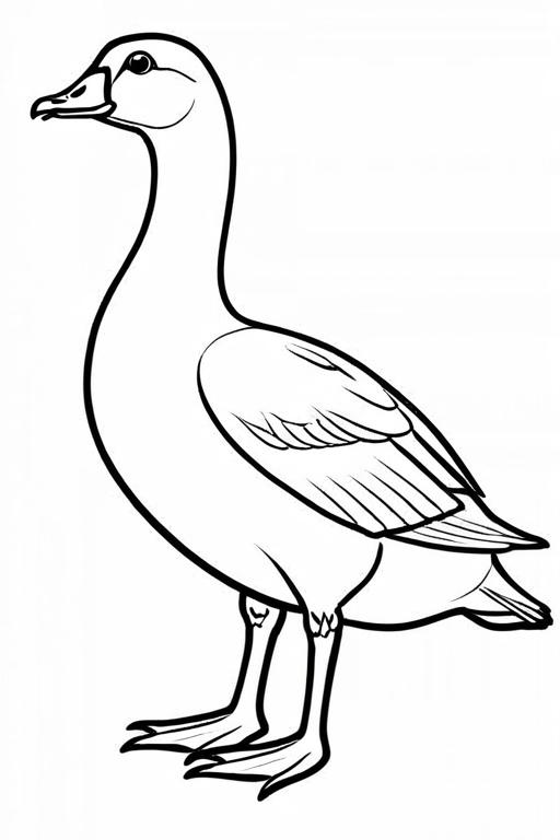 Goose Coloring Page 12 for Kids