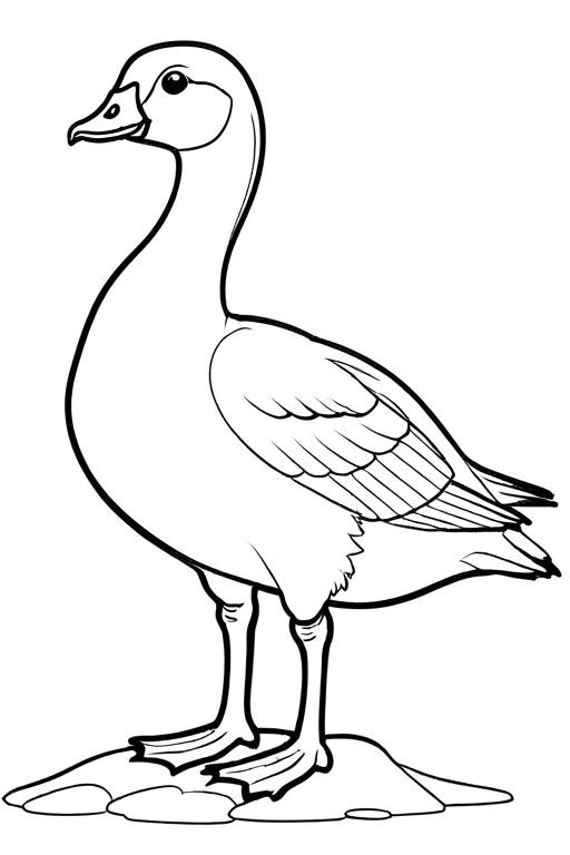 Goose Coloring Page 13 for Kids