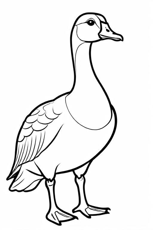 Goose Coloring Page 14 for Kids