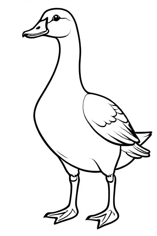 Goose Coloring Page 17 for Kids