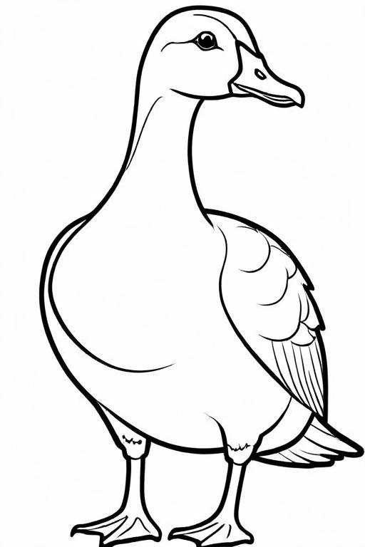 Goose Coloring Page 18 for Kids