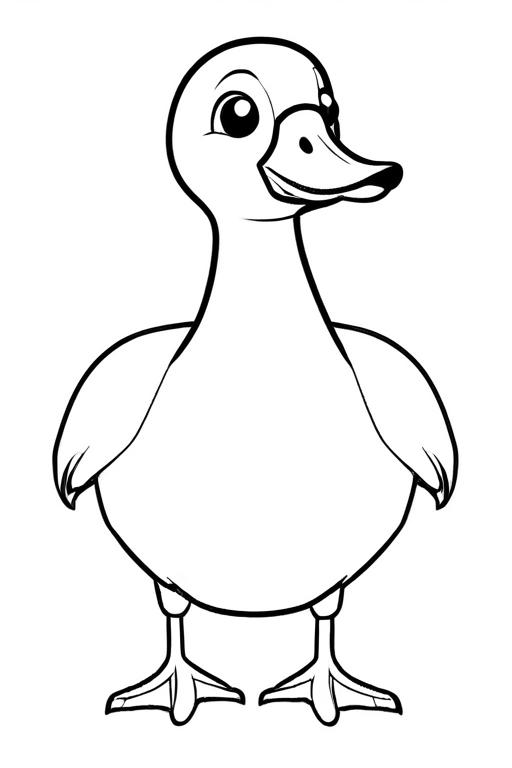 Goose Coloring Page 2 for Kids