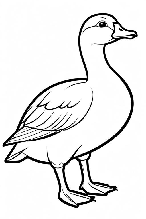 Goose Coloring Page 3 for Kids