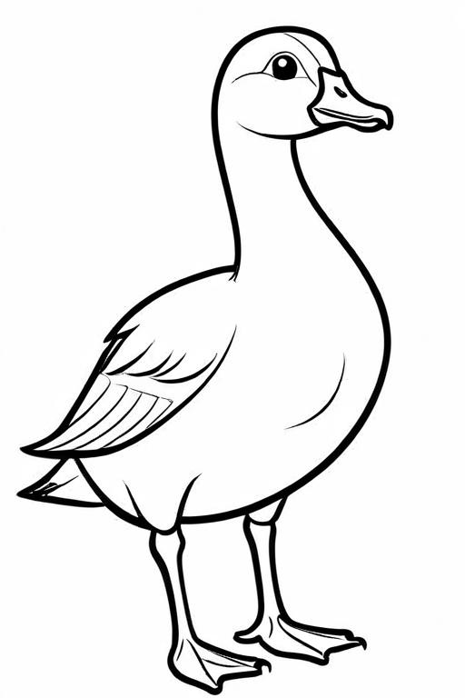 Goose Coloring Page 6 for Kids