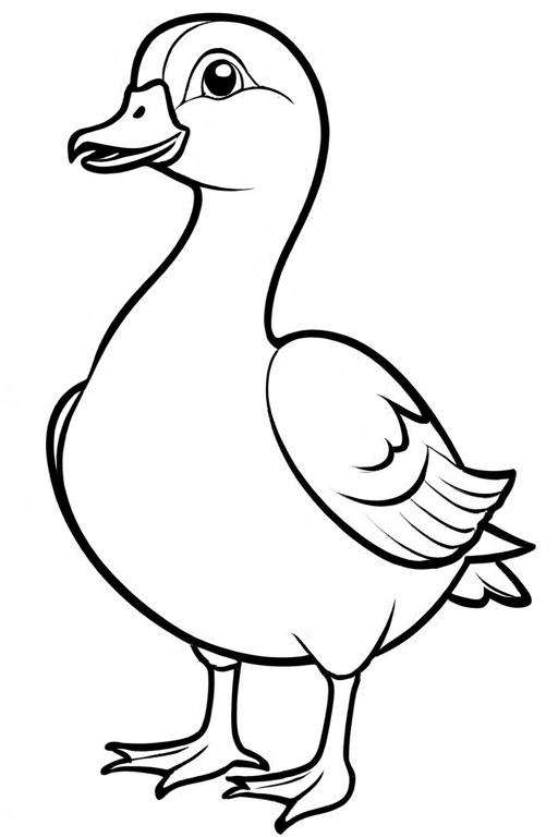 Goose Coloring Page 7 for Kids