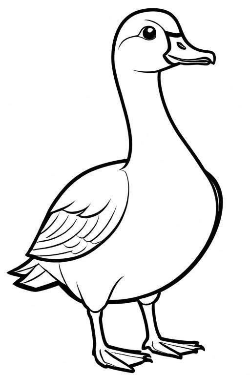 Goose Coloring Page 8 for Kids