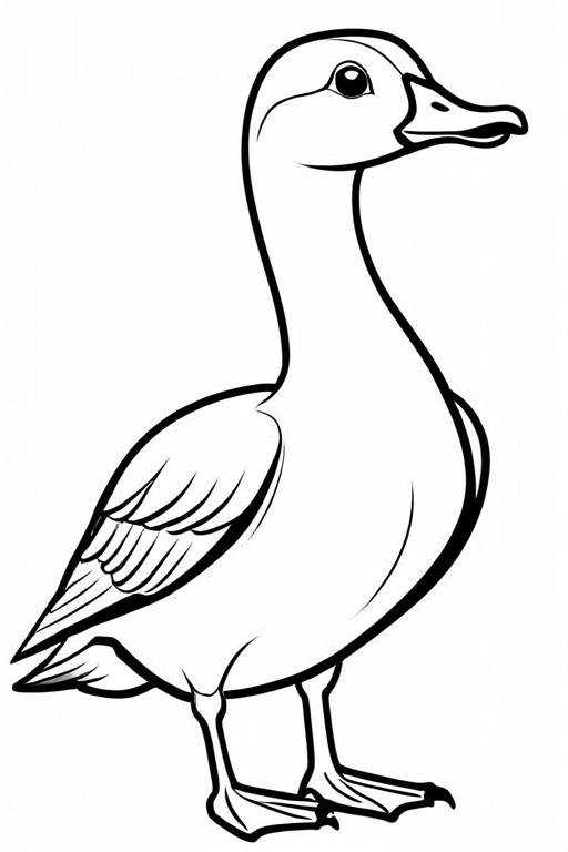 Goose Coloring Page 9 for Kids