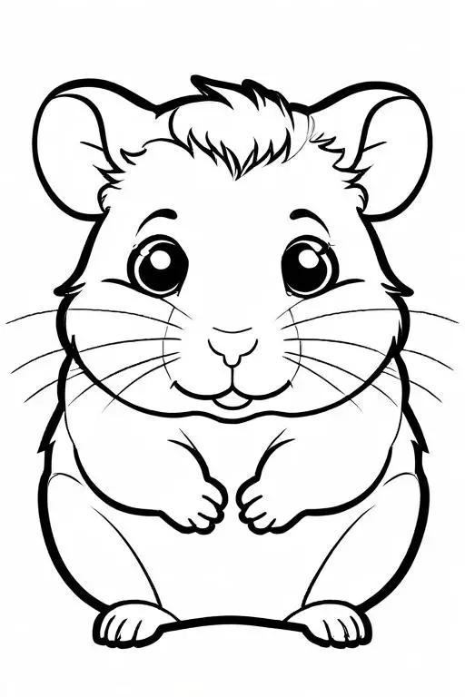 Hamster Coloring Page 14 for Kids