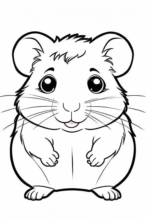 Hamster Coloring Page 15 for Kids