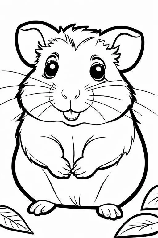 Hamster Coloring Page 20 for Kids