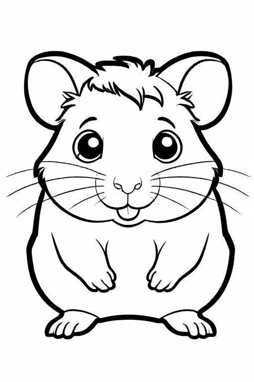 Hamster Coloring Page 21 for Kids