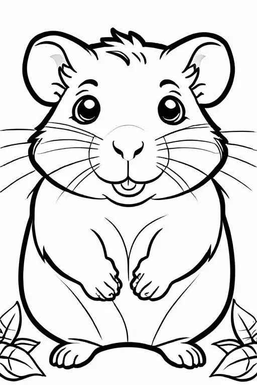 Hamster Coloring Page 25 for Kids