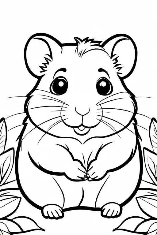 Hamster Coloring Page 26 for Kids