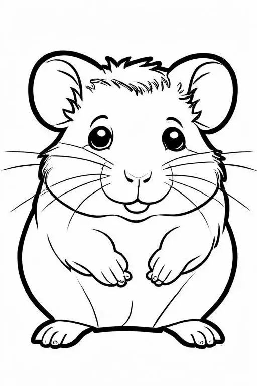 Hamster Coloring Page 27 for Kids