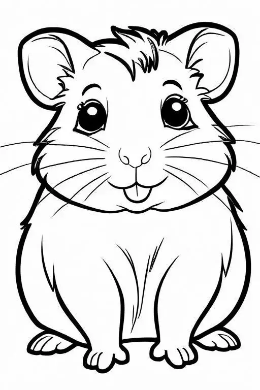 Hamster Coloring Page 28 for Kids