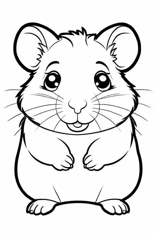 Hamster Coloring Page 29 for Kids