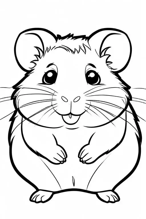 Hamster Coloring Page 30 for Kids