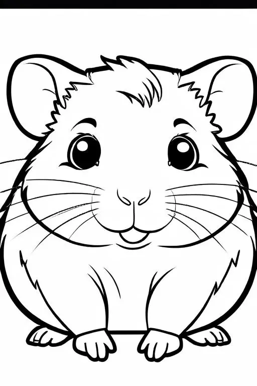 Hamster Coloring Page 33 for Kids