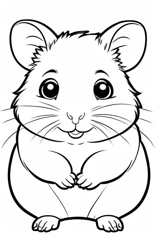 Hamster Coloring Page 34 for Kids