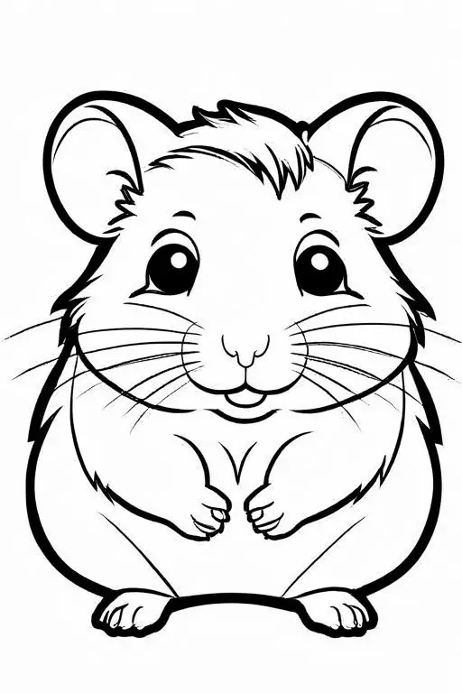 Hamster Coloring Page 35 for Kids