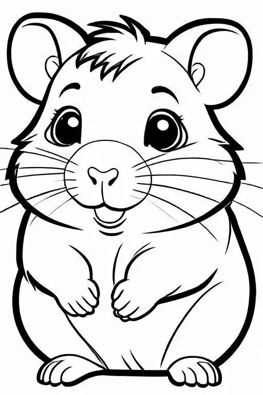 Hamster Coloring Page 36 for Kids