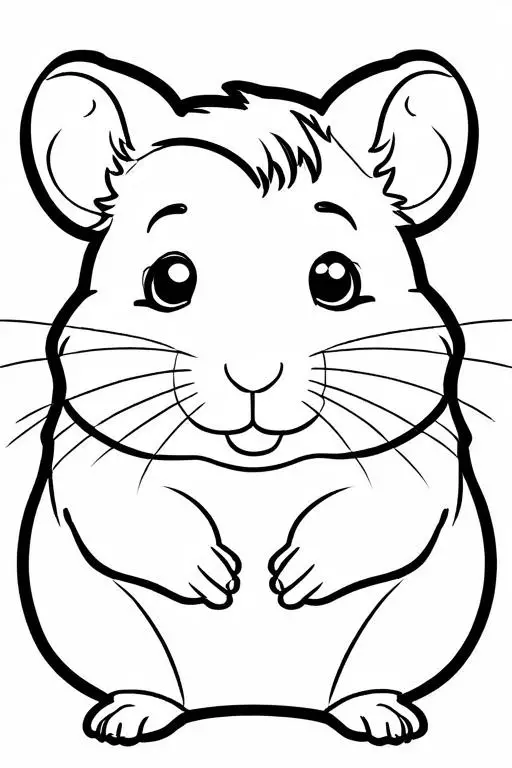 Hamster Coloring Page 37 for Kids