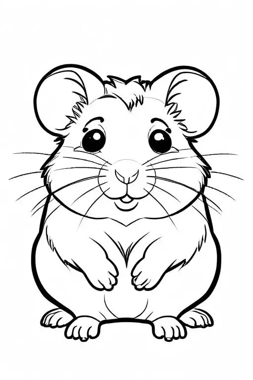 Hamster Coloring Page 38 for Kids