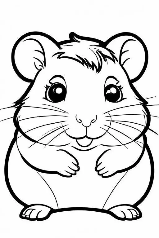 Hamster Coloring Page 39 for Kids