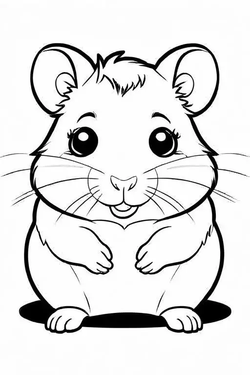 Hamster Coloring Page 5 for Kids