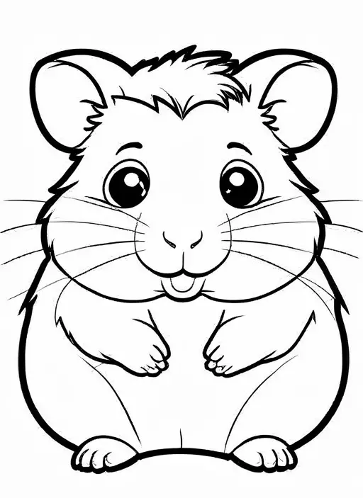 39 Hamster Coloring Pages For Kids