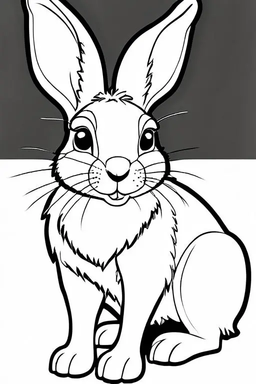 Hare Coloring Page 11 for Kids