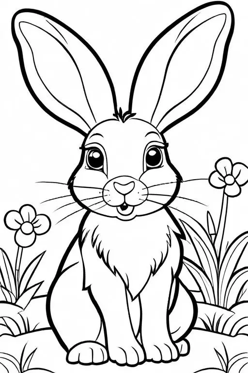 Hare Coloring Page 13 for Kids