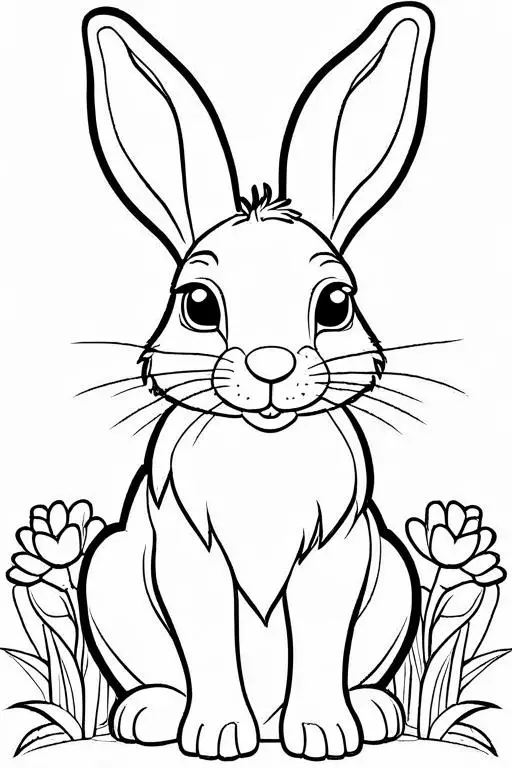 Hare Coloring Page 17 for Kids