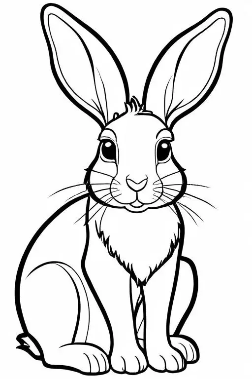 Hare Coloring Page 19 for Kids