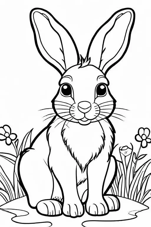 Hare Coloring Page 20 for Kids