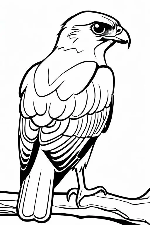 Hawk Coloring Page 10 for Kids