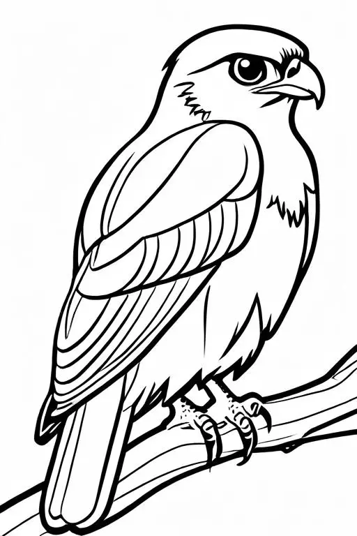 Hawk Coloring Page 5 for Kids