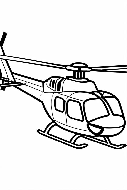 Helicopter Coloring Page 10 for Kids