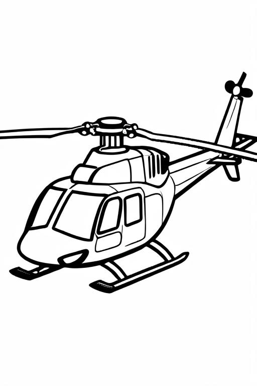 Helicopter Coloring Page 11 for Kids