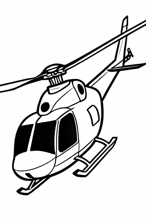 Helicopter Coloring Page 18 for Kids