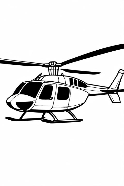 Helicopter Coloring Page 20 for Kids