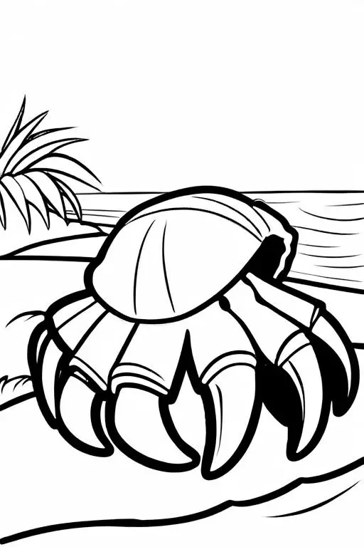 Hermit Coloring Page 6 for Kids