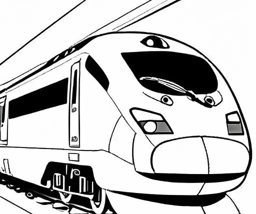 High-Speed Coloring Page 1 for Kids