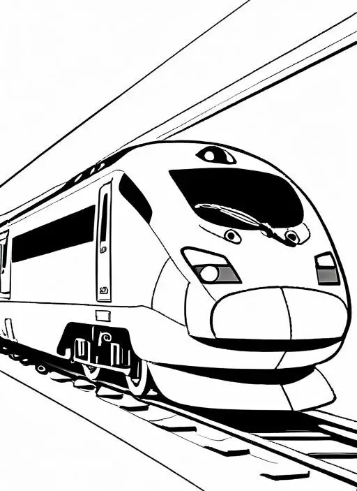 High-Speed Coloring Page 1 for Kids