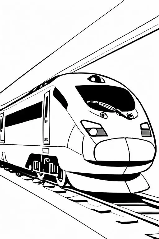 High-Speed Coloring Page 1 for Kids