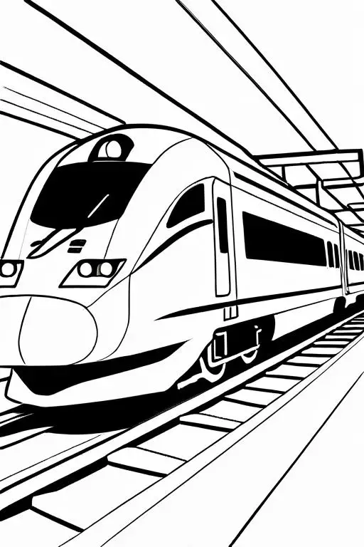 High-Speed Coloring Page 10 for Kids