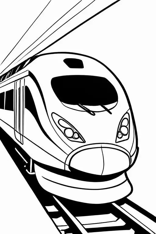 High-Speed Coloring Page 12 for Kids